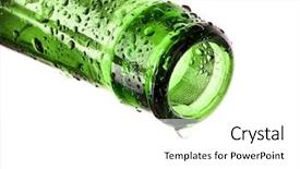  Presentation with beer bottle - PPT theme consisting of macro shot of beer bottle background and a white colored foreground