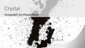  Presentation with black-ink - PPT layouts featuring macro-shot-of-black-ink and a white colored foreground