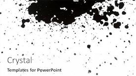  Presentation with black-ink - PPT theme consisting of macro-shot-of-black-ink and a white colored foreground
