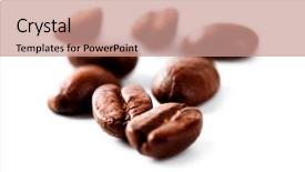  Presentation with coffee beans on a white - Cool new presentation design with macro shot of coffee beans backdrop and a coral colored foreground