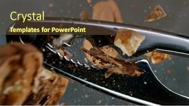  Presentation with cracking - Slide deck with macro-shot-of-cracking-walnut background and a tawny brown colored foreground