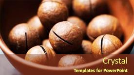  Presentation with macadamia nuts - PPT layouts enhanced with macro-shot-of-dried-organic background and a  colored foreground