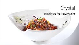  Presentation with pasta restaurant - Theme with macro shot of japanese soba background and a white colored foreground