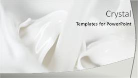  Presentation with cream - Audience pleasing presentation design consisting of macro-shot-of-pouring-cream backdrop and a white colored foreground