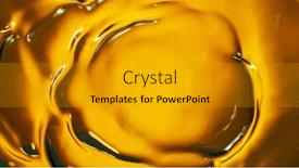  Presentation with splashing - PPT layouts featuring macro-shot-of-splashing-oil background and a gold colored foreground