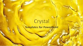  Presentation with splashing - Cool new presentation with macro-shot-of-splashing-oil backdrop and a yellow colored foreground