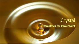  Presentation with splashing - Audience pleasing presentation consisting of macro-shot-of-splashing-oil backdrop and a tawny brown colored foreground