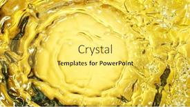  Presentation with splashing - Theme enhanced with macro-shot-of-splashing-oil background and a yellow colored foreground