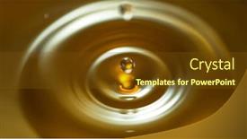  Presentation with splashing - Amazing PPT layouts having macro-shot-of-splashing-oil backdrop and a tawny brown colored foreground
