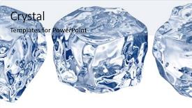  Presentation with fire and ice - PPT theme with macro shot of three ice background and a light blue colored foreground