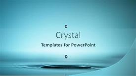  Presentation with water drop - Presentation theme with macro-shot-of-water-drop background and a arctic colored foreground