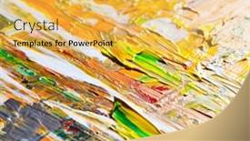  Presentation with brush - Slide set having macro-shot-of-yellow-brush background and a yellow colored foreground