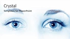  Presentation with eye - Slides enhanced with macro-very-beautiful-female-eye background and a white colored foreground
