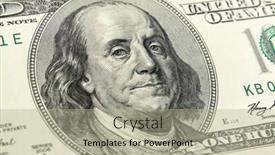  Presentation with ben franklin - Theme consisting of macro-view-of-ben-franklin background and a mint green colored foreground