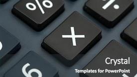  Presentation with calculator - Slide deck having macro-view-of-calculator-board background and a dark gray colored foreground