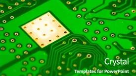  Presentation with electronic - Beautiful slide set featuring macro view of computer green backdrop and a forest green colored foreground