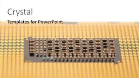  Presentation with processor - Slide set featuring macro-view-of-cpu-processor background and a white colored foreground