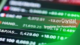  Presentation with economics macro - Cool new slide set with macro view of stock market backdrop and a ocean colored foreground