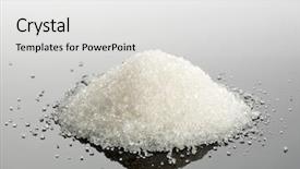  Presentation with crystal sugar - PPT theme with macro view of sugar crystals background and a white colored foreground