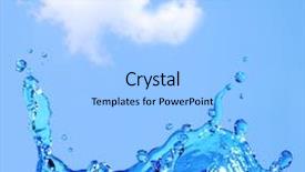  Presentation with water splash - Presentation design enhanced with macro water splash against blue background and a light blue colored foreground