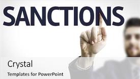  Presentation with macroeconomics - Presentation theme with macroeconomics - business man pointing to transparent background and a white colored foreground