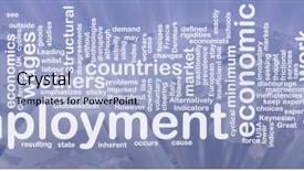  Presentation with macroeconomics - Colorful slides enhanced with macroeconomics - word cloud concept illustration backdrop and a light blue colored foreground