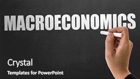  Presentation with macroeconomics - Presentation theme with macroeconomics background and a dark gray colored foreground