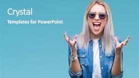  Presentation with winner announcement award success - Theme enhanced with mad and crazy for success background and a light blue colored foreground