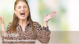  Presentation with dress for success - Presentation design enhanced with mad and crazy for success background and a coral colored foreground