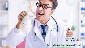  Presentation with eat - Beautiful presentation featuring mad-crazy-doctor-preparing backdrop and a sky blue colored foreground