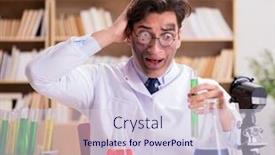  Presentation with mad scientist - Audience pleasing PPT layouts consisting of mad-crazy-scientist-doctor-doing backdrop and a sky blue colored foreground