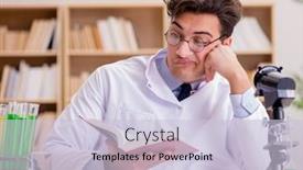  Presentation with mad scientist - Audience pleasing theme consisting of mad-crazy-scientist-doctor-doing backdrop and a lemonade colored foreground