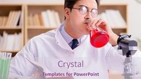  Presentation with mad scientist - Colorful PPT layouts enhanced with mad-crazy-scientist-doctor-doing backdrop and a sky blue colored foreground