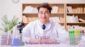  Presentation with mad scientist - Theme with mad crazy scientist doctor doing experiments in a laboratory background and a lemonade colored foreground