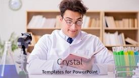  Presentation with mad scientist - PPT layouts consisting of mad crazy scientist doctor doing experiments in a laboratory background and a lemonade colored foreground