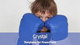  Presentation with boxer - Beautiful PPT layouts featuring mad kids - young boy boxer studio shot backdrop and a teal colored foreground