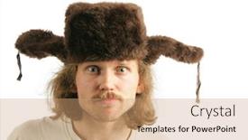  Presentation with ear - Cool new presentation with mad-russian-man-with-ear backdrop and a coral colored foreground