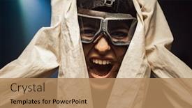  Presentation with light rays - Cool new presentation theme with mad-woman-in-a-straitjacket backdrop and a coral colored foreground