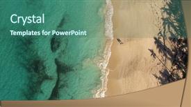  Presentation with paradise - Theme having madagascar - top view of a couple background and a ocean colored foreground