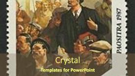  Presentation with stamp - Slide deck consisting of madagascar-circa-1977-a-stamp background and a tawny brown colored foreground