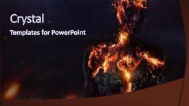  Presentation with lava - Amazing slide set having made from lava and fire backdrop and a wine colored foreground