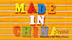  Presentation with asian bamboo - PPT layouts enhanced with made-in-china-inscription background and a gold colored foreground