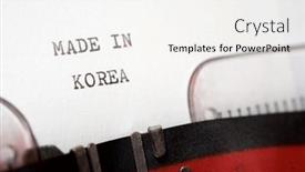  Presentation with korea - Cool new presentation theme with made-in-korea-phrase-written backdrop and a white colored foreground