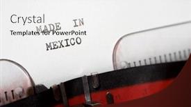  Presentation with mexico - PPT theme enhanced with made-in-mexico-phrase-written background and a white colored foreground