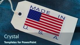  Presentation with usa - Beautiful PPT layouts featuring made-in-usa-paper-label backdrop and a ocean colored foreground
