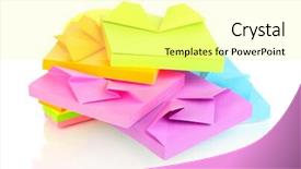  Presentation with sticky notes - Amazing slide deck having made list - colorful sticky notes isolated backdrop and a blonde colored foreground