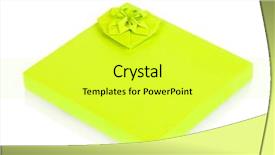  Presentation with sticky notes - Cool new presentation design with made list - green sticky notes isolated backdrop and a yellow colored foreground