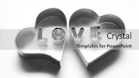  Presentation with white letters - Amazing PPT theme having made of chrome metallic letters backdrop and a light gray colored foreground