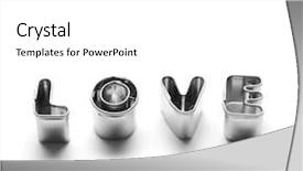  Presentation with white letters - Colorful slides enhanced with made of chrome metallic letters backdrop and a white colored foreground