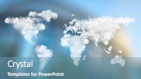  Presentation with european parliament - Cool new slides with euroepan comission - world map made of clouds backdrop and a teal colored foreground